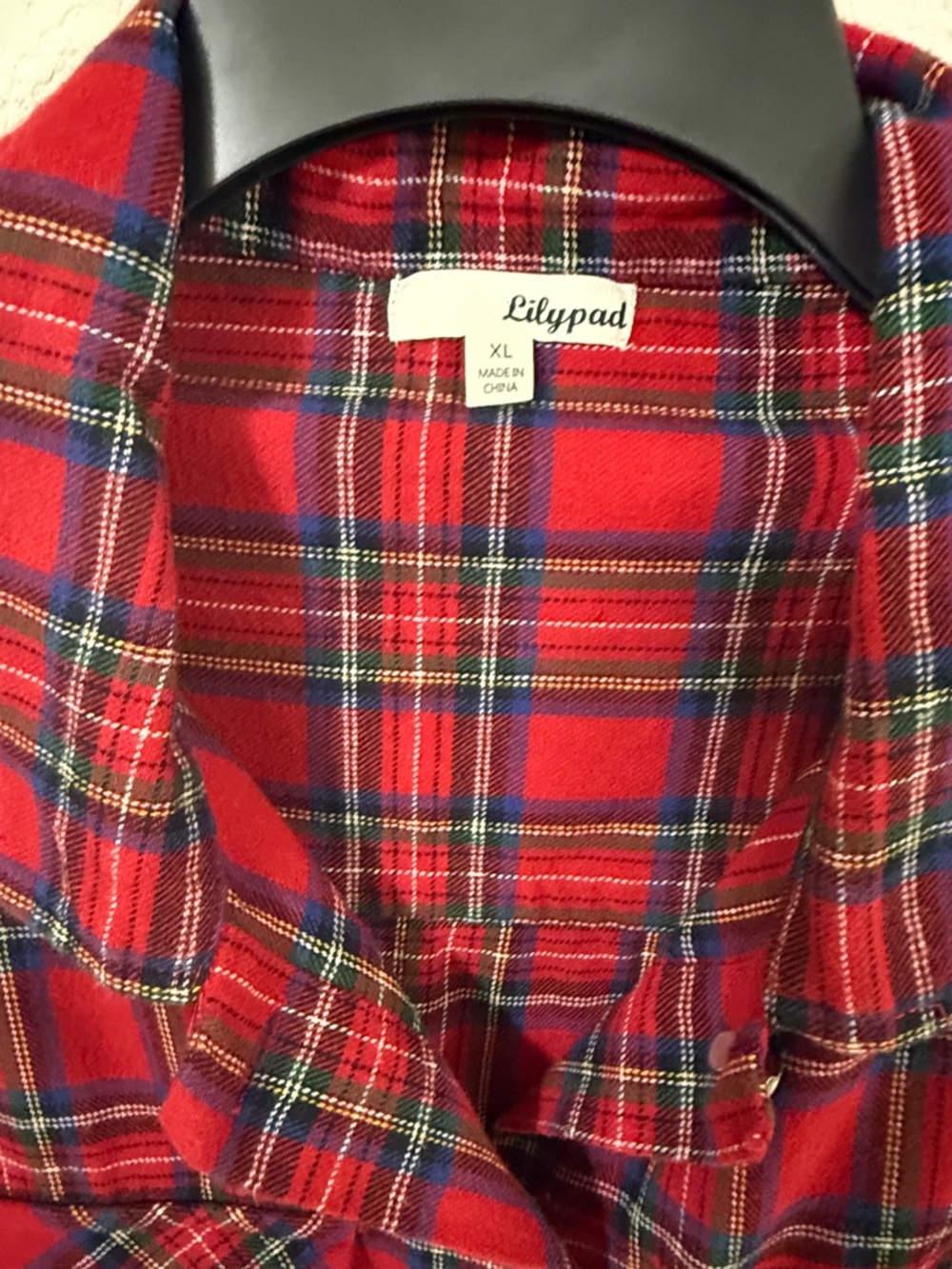 Lilypad Red Plaid Button-Down Shirt - Picture 3 of 9